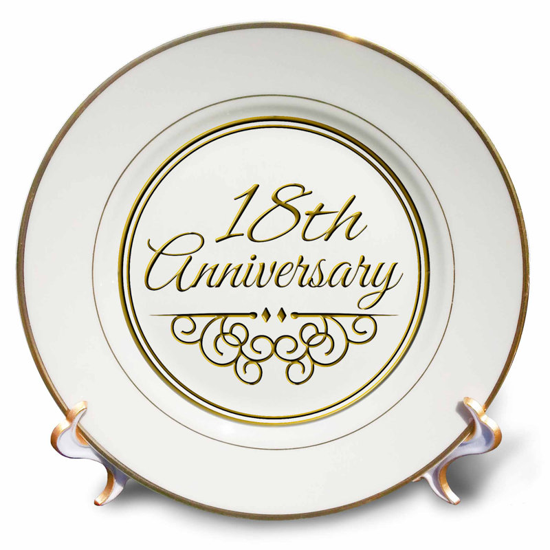 East Urban Home 18th Anniversary Gift for Celebrating Wedding Anniversaries 18 Years Married